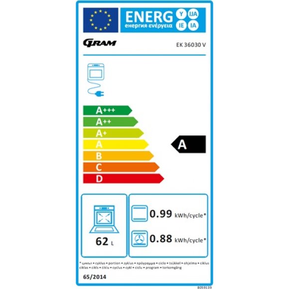 EK36030V Glaskeramisk komfur | Lindved El