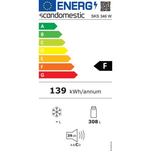 Scandomestic SKS 346 W Køleskab | Lindved El | Energimærke