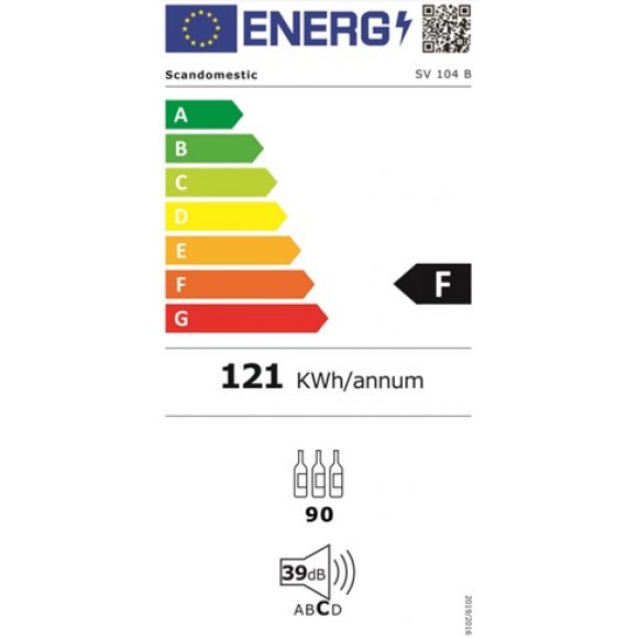 Scandomestic SV 104 B Vinkøleskab, energimærkning | Lindved El 