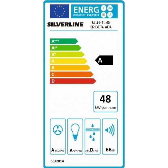 Silverline SL 4117-60 SR Beta Ada, energimærke | Lindved El 