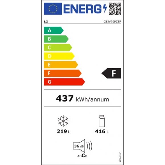 LG GSJV70PZTF Amerikaner kølefryseskab med NoFrost | Energiklasse F | Lindved El 