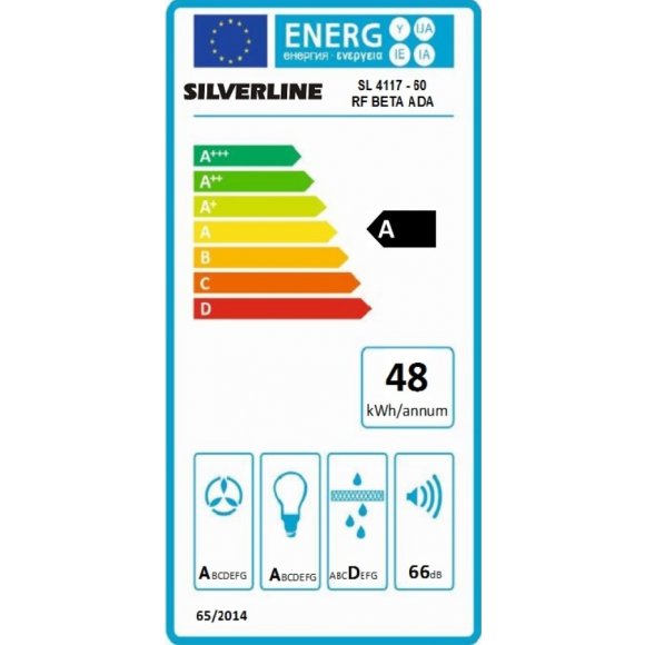 Silverline SL 4117-60 RF emhætte Beta Ada, energilabel | Lindved El 