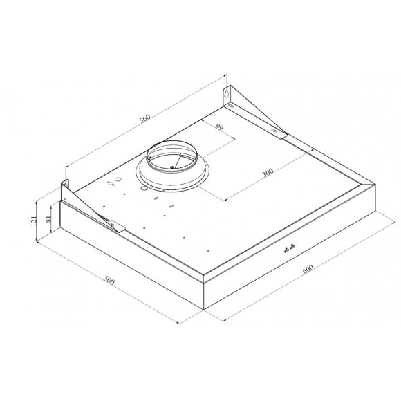 SILVERLINE - Silverline emhætte SC 1163-60 HV