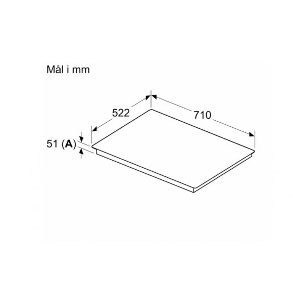 Siemens ED751HSC1E iQ500 Induktionskogeplade, mål | Lindved El 