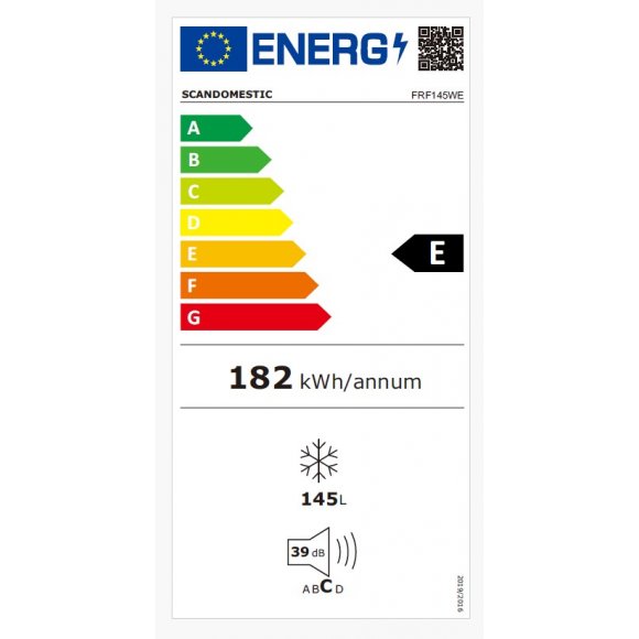 Scandomestic FRF145WE Fryseskab, energi | Lindved El