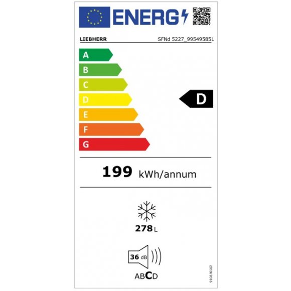 Liebherr SFNd 5227 Plus Fryser med NoFrost, energimærke | Lindved El 