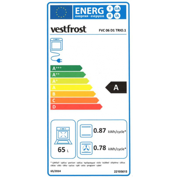 Vestfrost - Vestfrost FVC06D1 TRIO glaskeramisk komfur